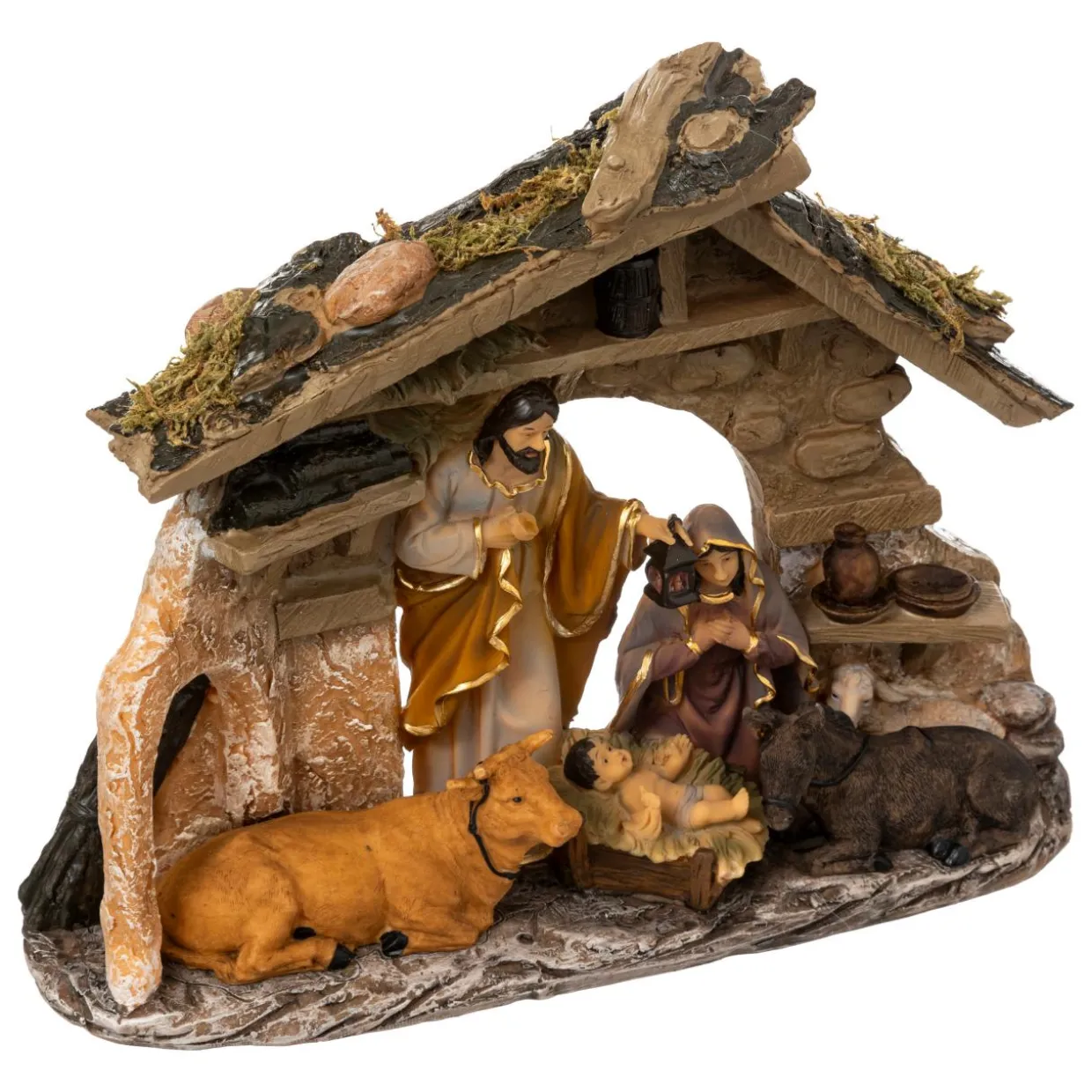Crèche de Noël complète (H20 cm) Saint-Adrien
