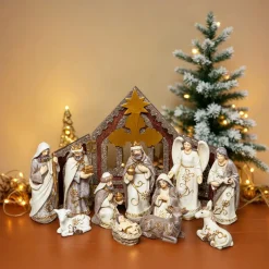 Crèche de Noël complète (H25 cm) Sainte-Nathalie