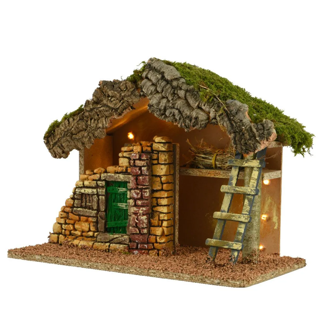 Crèche de Noël vide et lumineuse (Hauteur 24 cm) Saint-Clotaire