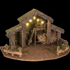 Crèche de Noël vide et lumineuse (H22 cm) Saint-Grégoire