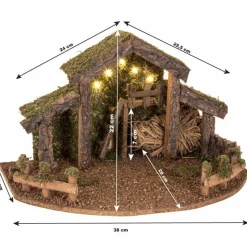 Crèche de Noël vide et lumineuse (H22 cm) Saint-Grégoire