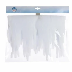 Décor de Noël pour fenêtre (L200 cm) Stalactite Blanc