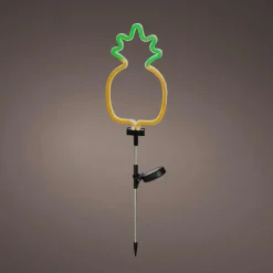 Décoration lumineuse Solaire à piquer au sol (H74 cm) Ananas néon Jaune