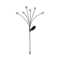 Décoration lumineuse Solaire à piquer au sol (H70 cm) Flowers Multicolore