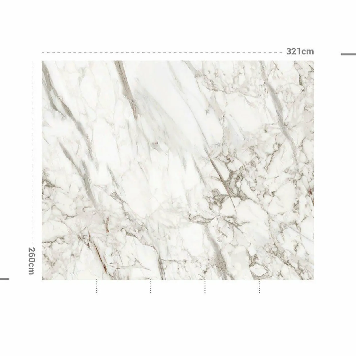 Décoration murale adhésive (321 x 260 cm) Brown Jasper Gris