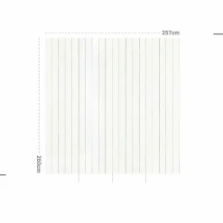 Décoration murale adhésive (257 x 260 cm) Coton et Lavande Gris