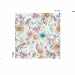 Décoration murale adhésive (257 x 260 cm) Florelie Multicolore