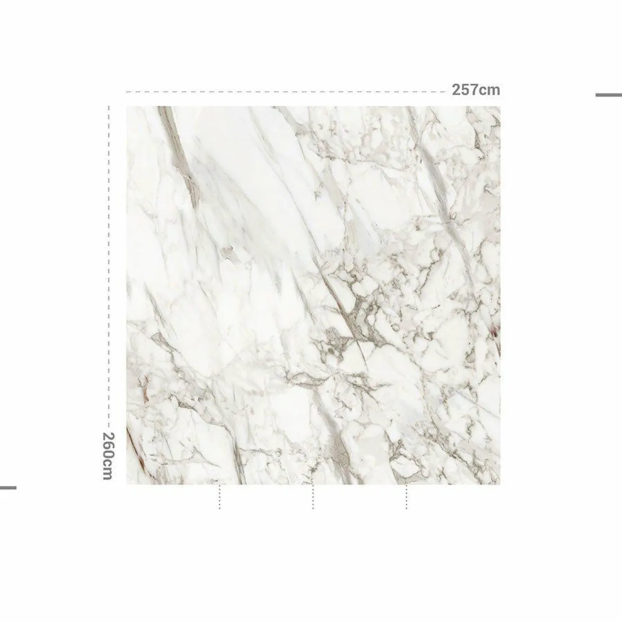 Décoration murale adhésive (257 x 260 cm) Brown Jasper Gris