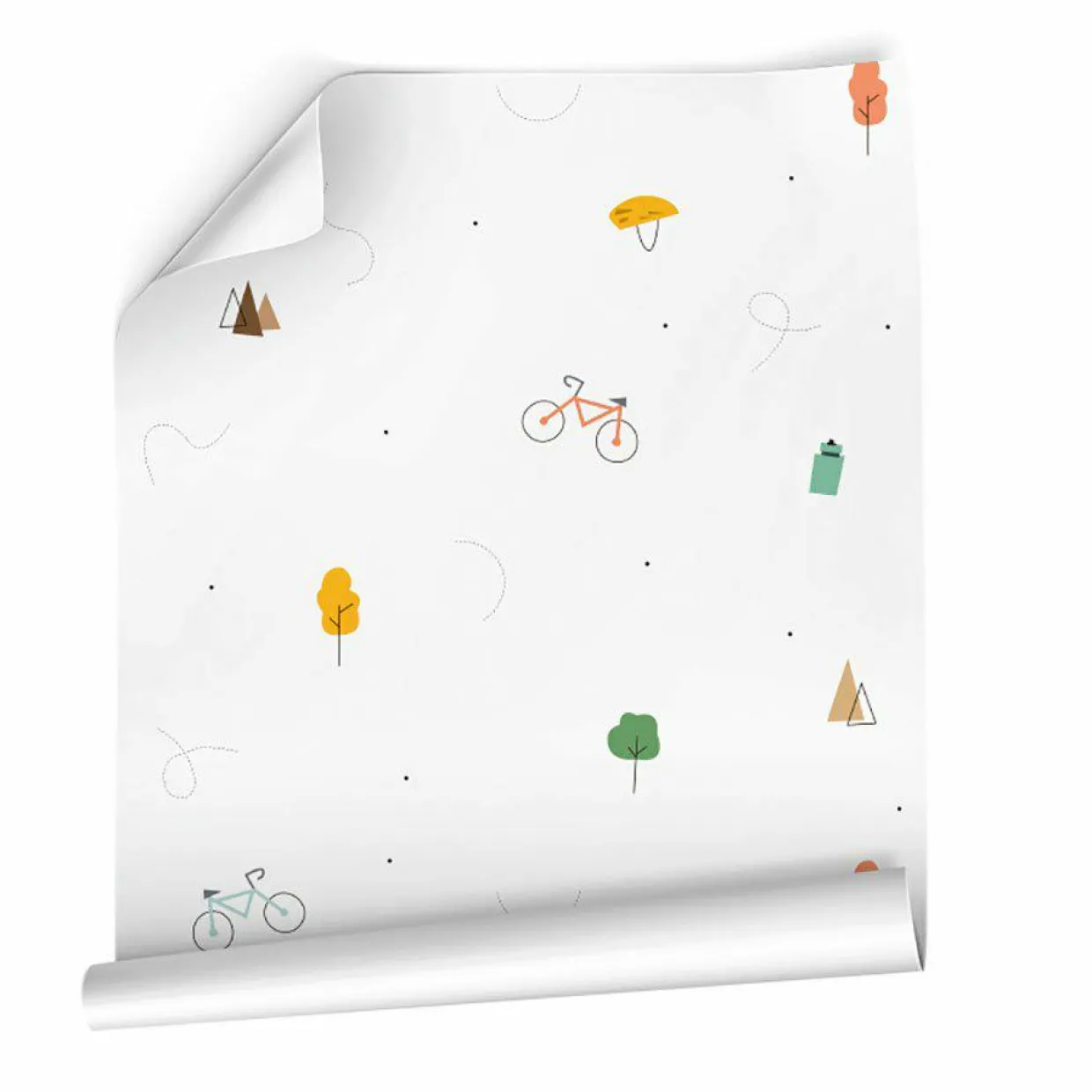 Décoration murale adhésive (130 x 260 cm) Bike Multicolore