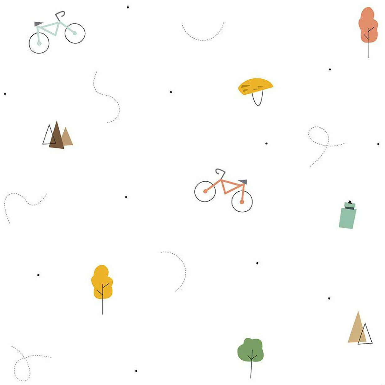 Décoration murale adhésive (130 x 260 cm) Bike Multicolore