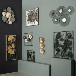 Décoration murale en métal (H50 cm) Floral Queen Argent