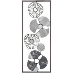Décoration murale en métal (H61 cm) Flora Argent