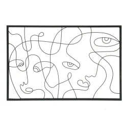 Décoration murale en métal (90 x H60 cm) Poker face Noir