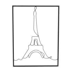 Décoration murale en métal (H80 cm) Tour Eiffel Noir