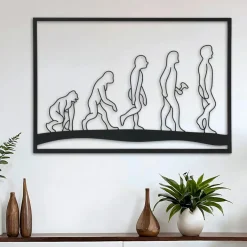 Décoration murale en métal (70 x H50 cm) Evolution Noir