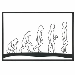 Décoration murale en métal (70 x H50 cm) Evolution Noir