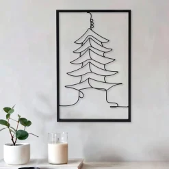 Décoration murale en métal (H45 cm) Temple Noir