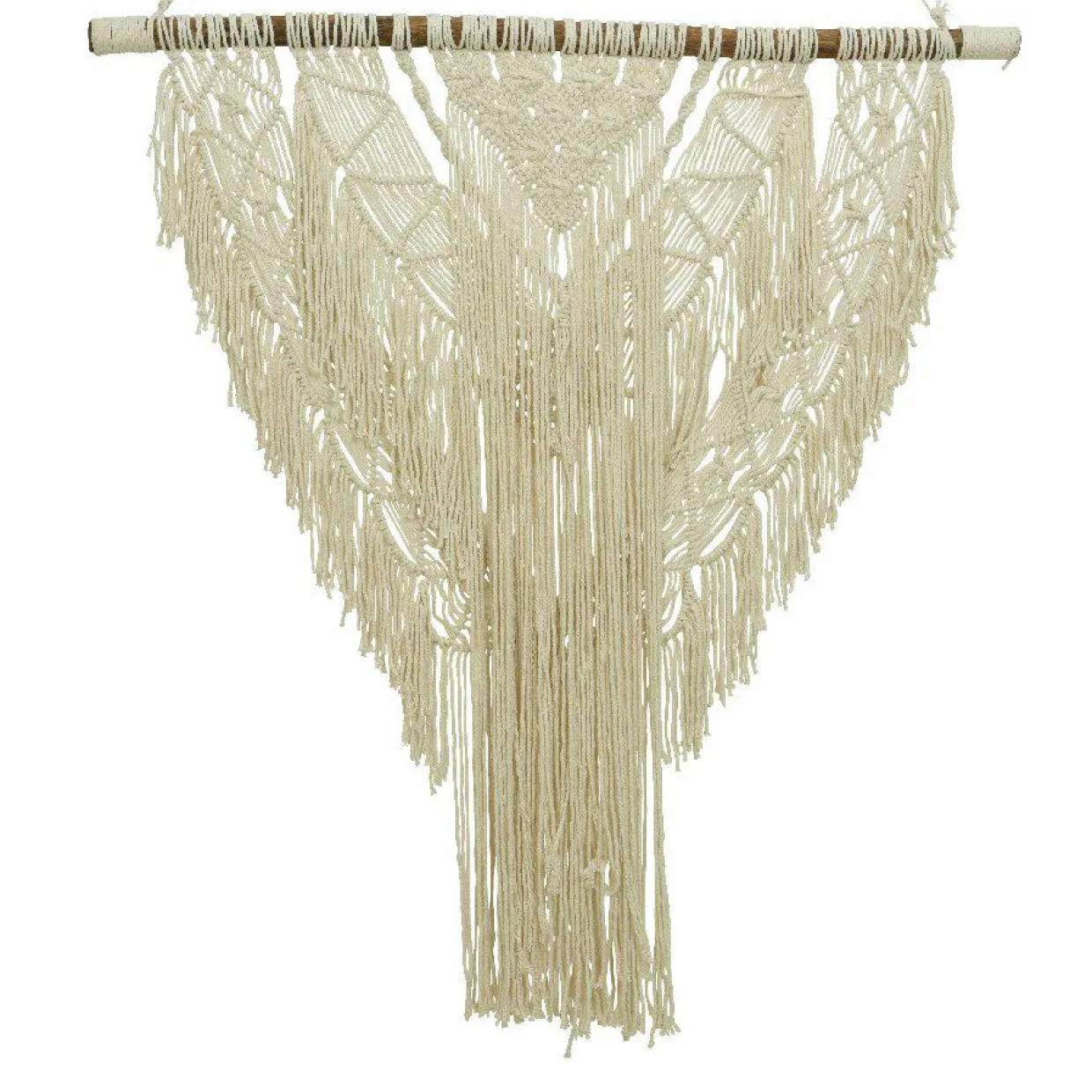 Décoration murale Macramé en coton (H100 cm) Beige