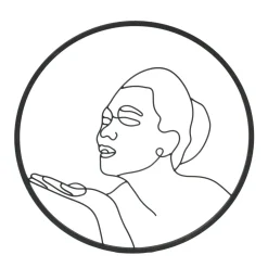 Décoration murale ronde en métal (D60 cm) Woman Noir