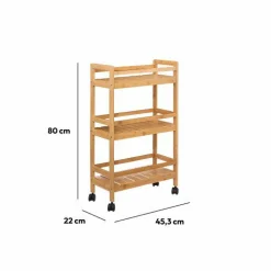 Desserte 3 niveaux (22 x H80 cm) Linha Naturelle