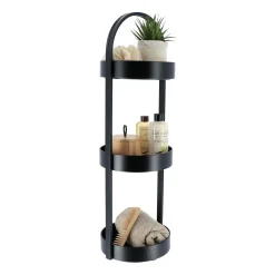 Desserte 3 niveaux en métal (H73 cm) Homy Noir