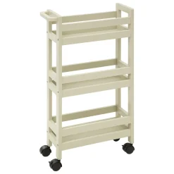 Desserte à roulettes 3 niveaux (40 x 15 x 75 cm) Colorama Beige