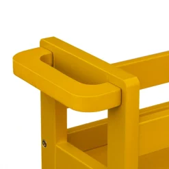 Desserte à roulettes 3 niveaux (40 x 15 x 75 cm) Colorama Jaune moutarde