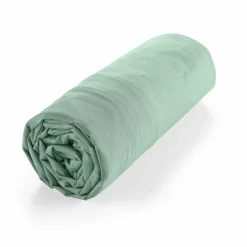 Drap housse coton bio (180 x 200 cm) Biolina Vert sauge