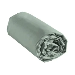 Drap housse coton lavé (160 x 200 cm) Linella Vert sauge