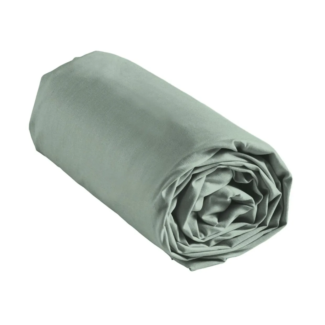 Drap housse coton lavé (140 x 190 cm) Linella Vert sauge