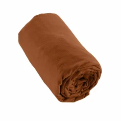 Drap housse flanelle de coton (90 x 190 cm) Nina Terracotta