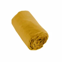 Drap housse flanelle de coton (160 x 200 cm) Nina Jaune ocre