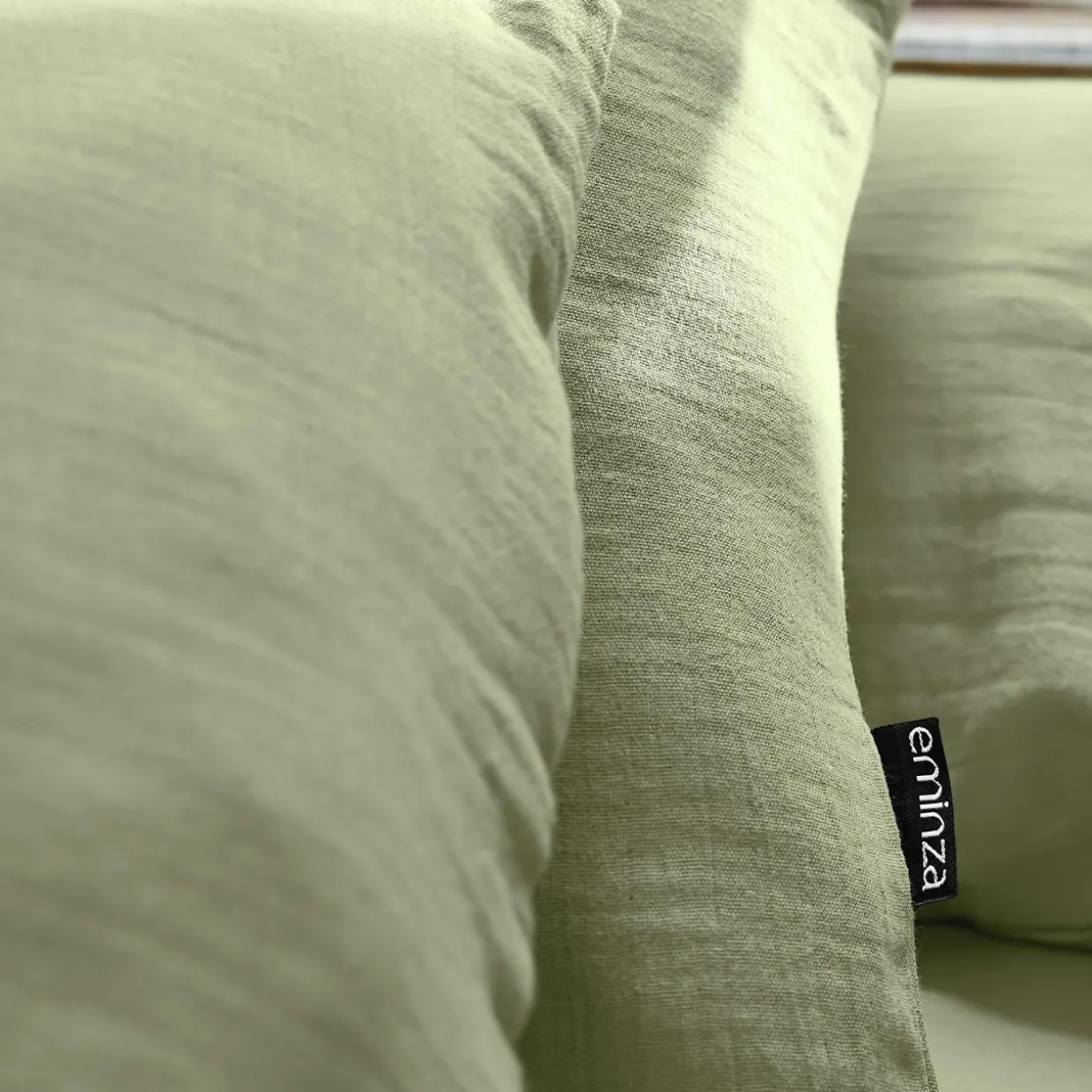 Drap housse gaze de coton (200 x 200 cm) Gaïa Vert tilleul