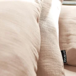 Drap housse gaze de coton (90 x 200 cm) Gaïa Rose poudré