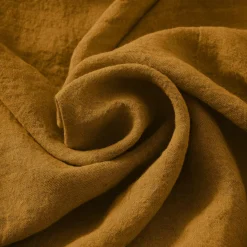Drap housse lin lavé (180 x 200 cm) Louise Caramel