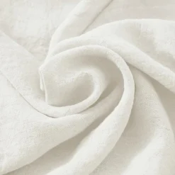 Drap housse lin lavé (140 x 190 cm) Louise Blanc