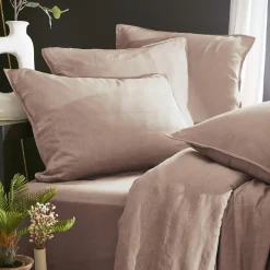 Drap housse lyocell Tencel™ lavé (90 x 190 cm) Olivia Rose blush