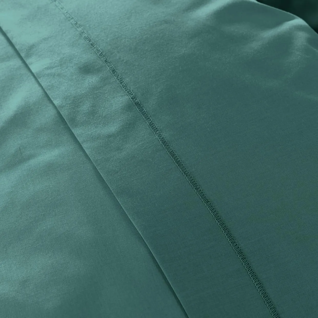 Drap housse percale de coton (160 x 200 cm) Cali Bleu canard