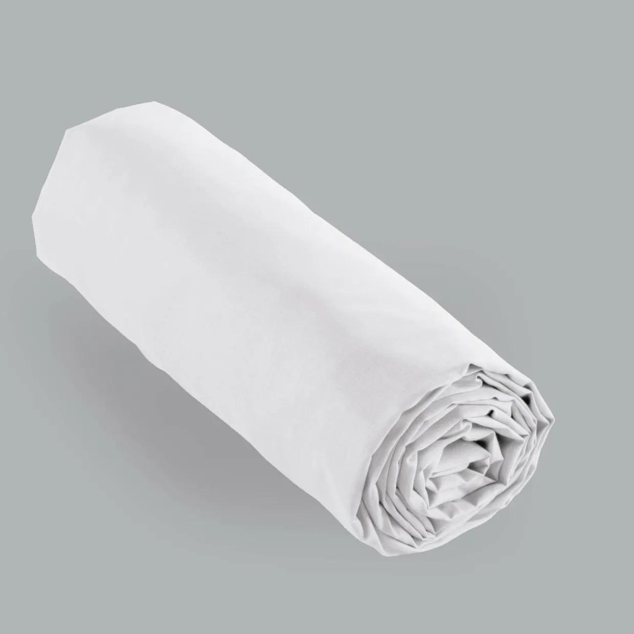 Drap housse percale de coton (200 x 200 cm) Cali Blanc