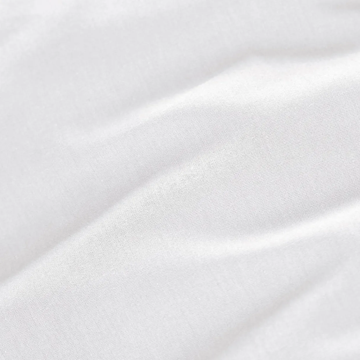 Drap housse percale de coton (200 x 200 cm) Cali Blanc