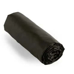 Drap housse percale de coton (180 x 200 cm) Cali Noir