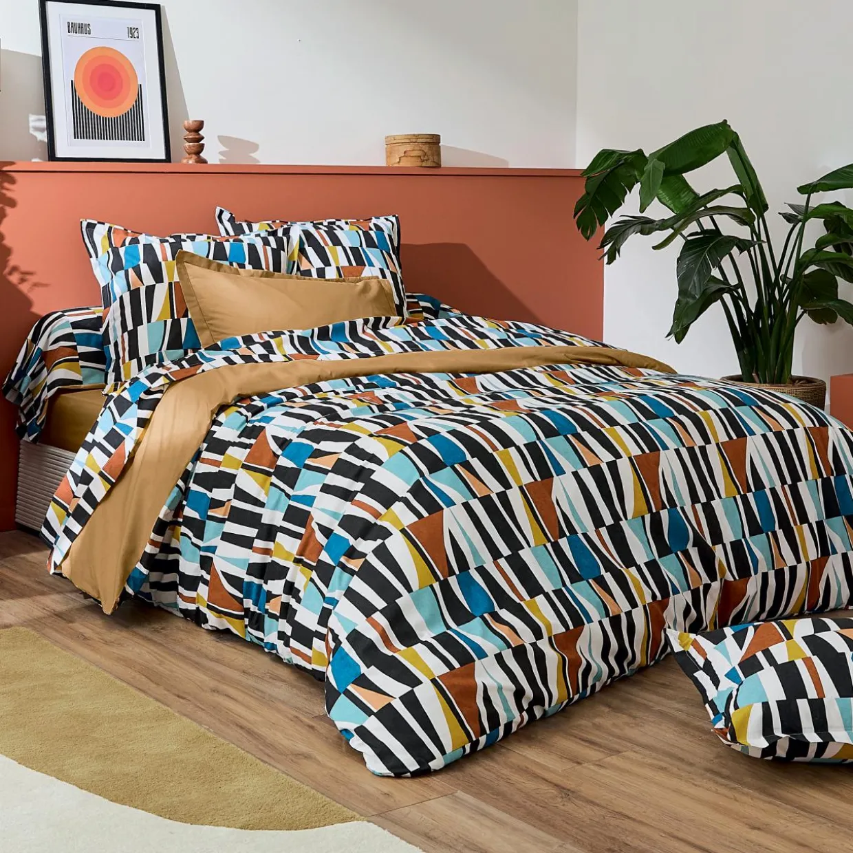 Drap plat coton (280 x 310 cm) Pietro Multicolore