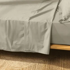 Drap plat coton bio (240 x 300 cm) Biolina Taupe