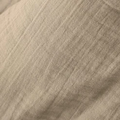 Drap plat gaze de coton (240 x 300 cm) Gaïa Ficelle