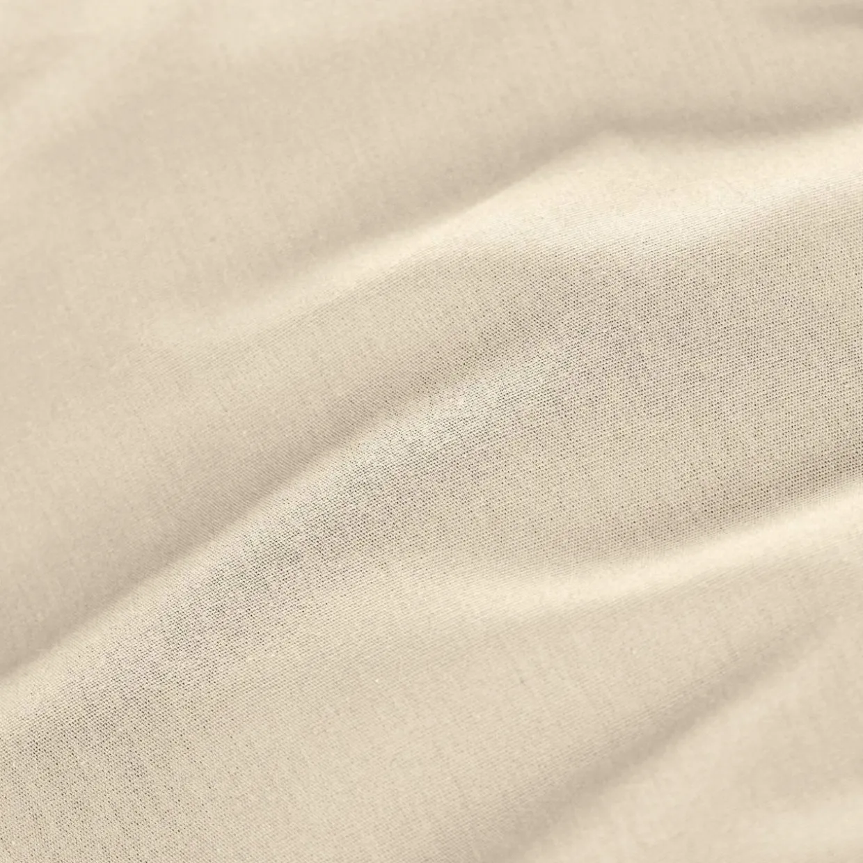 Drap plat percale de coton (240 x 300 cm) Cali Beige