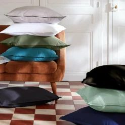 Drap plat percale de coton (240 x 300 cm) Cali Noir