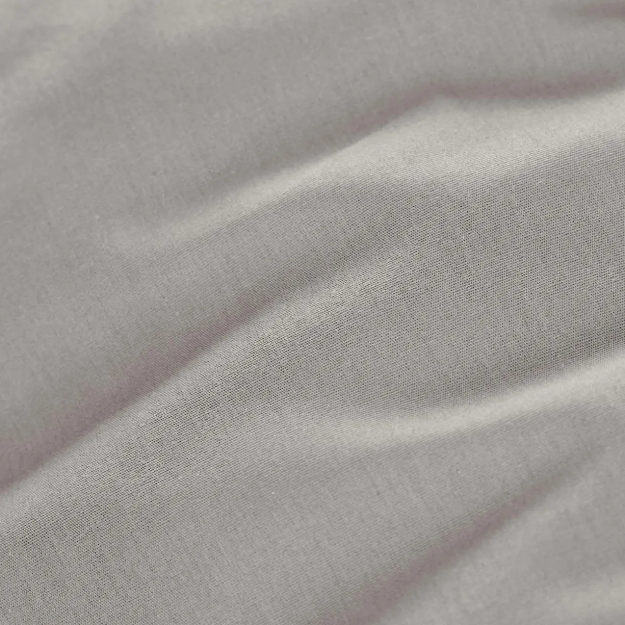Drap plat percale de coton (180 x 290 cm) Cali Gris clair