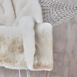 Édredon fausse fourrure (90 x 220 cm) Finn Blanc