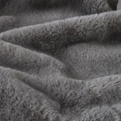 Édredon fausse fourrure (90 x 220 cm) Finn Gris anthracite