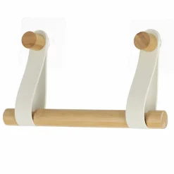 Dérouleur de papier toilette adhésif easy Chic simili cuir Blanc